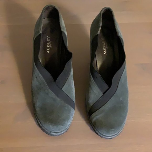 Audley London Smoky Sage Suede Ankle Booties - Women’s Size 37.5 - Picture 9 of 12